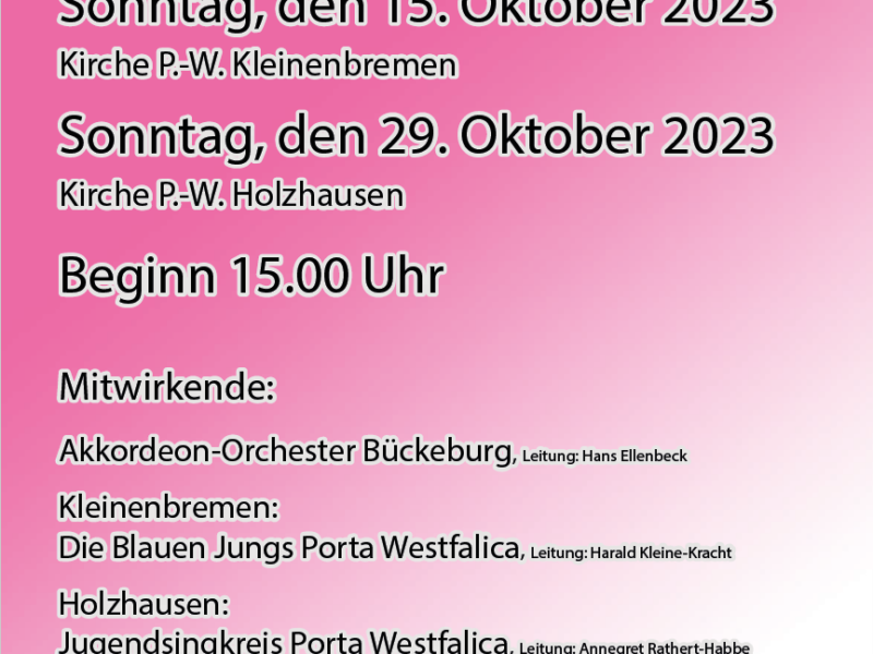 Jubiläumskonzerte 2023