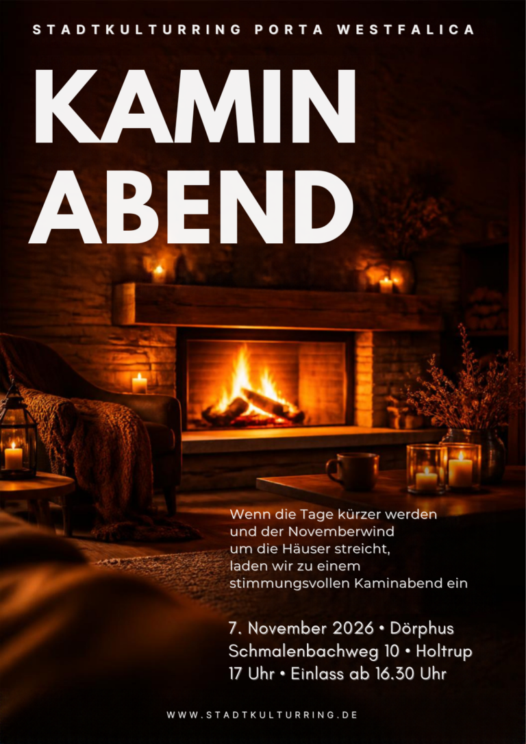Der Stadtkulturring lädt auch dieses Jahr zum Kaminabend